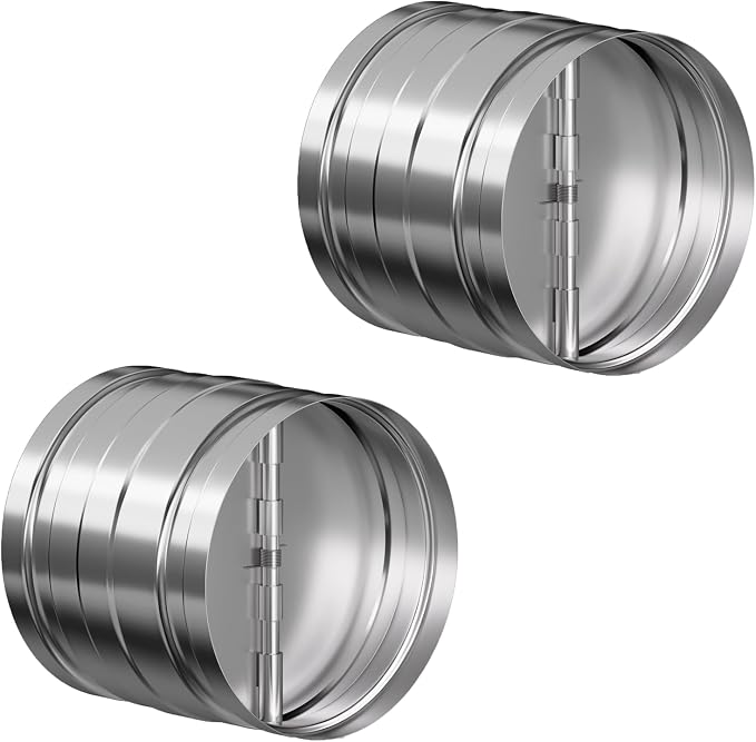 Hon&Guan Duct Damper 4 inch, Backdraft Damper One-Way Airflow Backflow Preventer by HonGuan