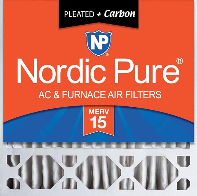 Nordic Pure 20x20x5 Honeywell Replacement Furnace Filters MERV 15 Plus Carbon 1 by NordicPure