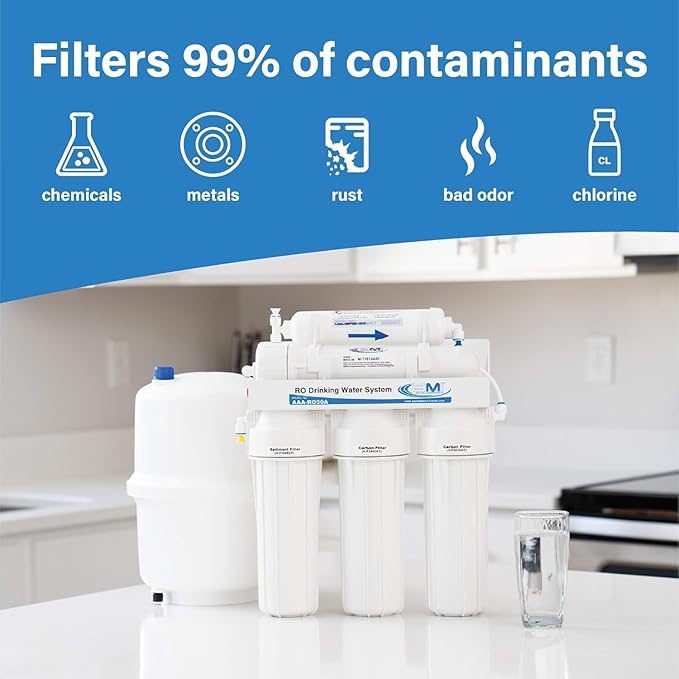 APPLIED MEMBRANES Reverse Osmosis Filter Replacement Set, 50 GPD Pre and Post - Image 4