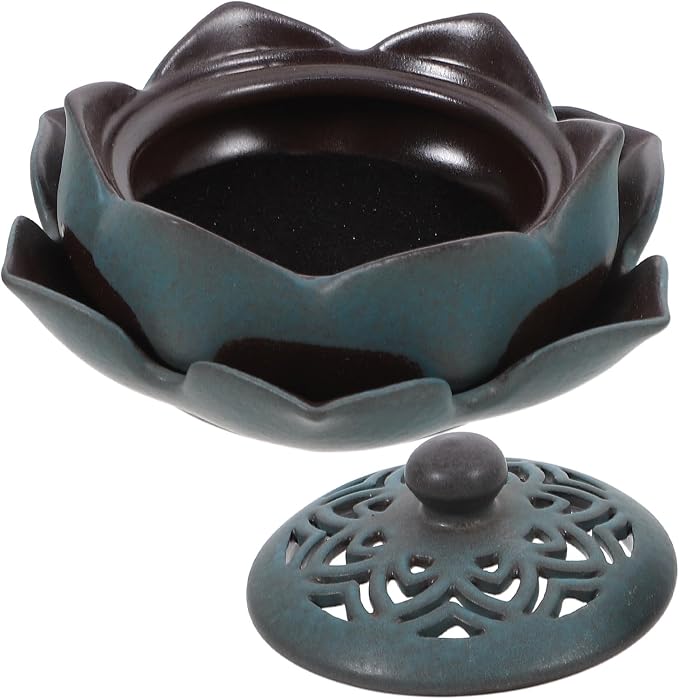 Artibetter Lotus Ceramic Incense Holder Censer Delicate Home Fragrance Burner by ARTIBETTER