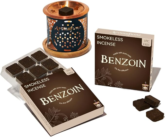 Benzoin Incense Bricks & Flower of Life Exotic Incense Burner by Aromafume | 2 by Aromafume