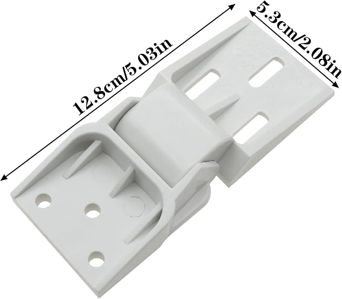 2 PCS Freezer Plastic Hinges, 3 Holes, Compatible - Image 2