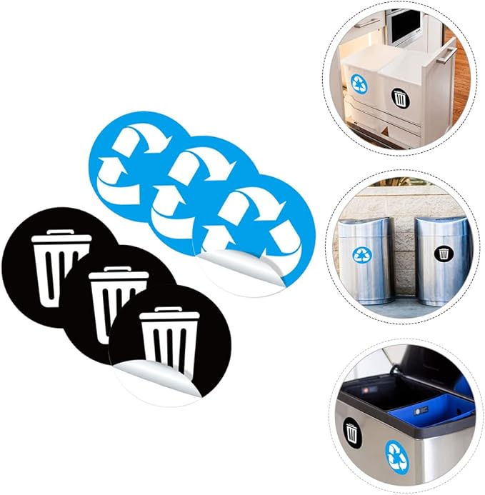 DECHOUS Reminding Waste Sorting Habits 6 Adhesive PVC Stickers - Image 4
