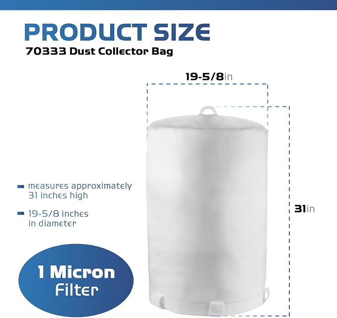 70333 Dust Collector Bag, fit for POWERTEC DC-1512, Vacuum & Dust Collector Bags - Image 2