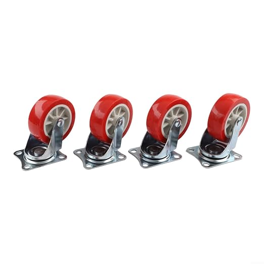 Set Of 4 Swivel Casters Polyurethane Wheels Workbenches, Tool Chests, And - Image 8