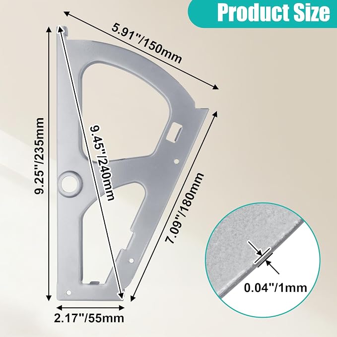 Litoexpe 1 Layers Silver Shoes Drawer Cabinet Hinges, Stainless Steel Shoe - Image 3