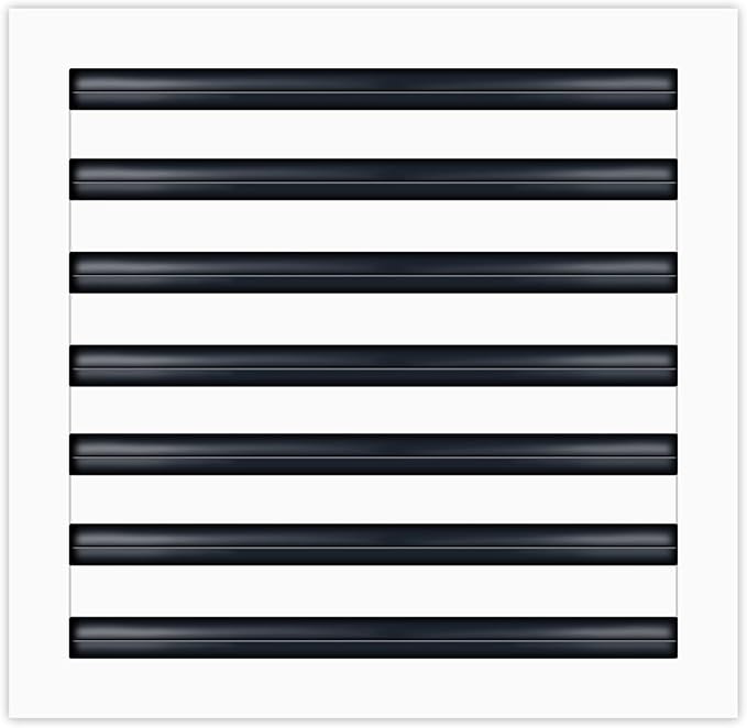 BUILDMART - 14x14 Modern AC Vent Cover - Decorative White Aluminum Air Vent - by TexasBuildmart