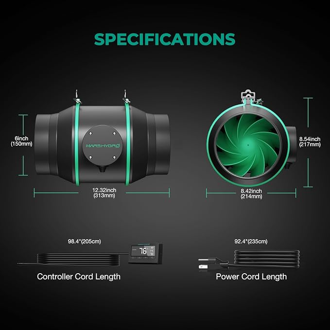 MARS HYDRO 6 Inch Inline Duct Fan - Image 6