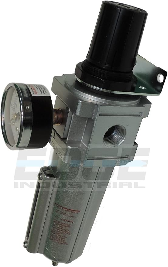 THB Heavy Duty Compressed AIR Filter Regulator Combo Piggyback, Metal Bowl - Image 3