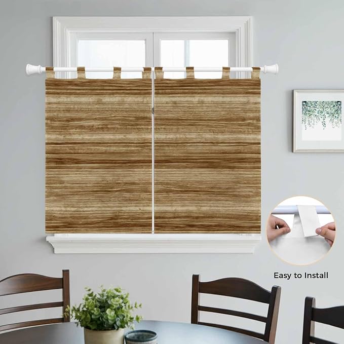 Vintage Western Bedroom Curtains 63 Inch Length, Window Curtains Tab Top - Image 4