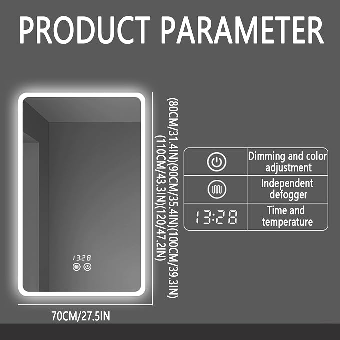 Backlit LED Illuminated Bathroom Mirror - Image 2