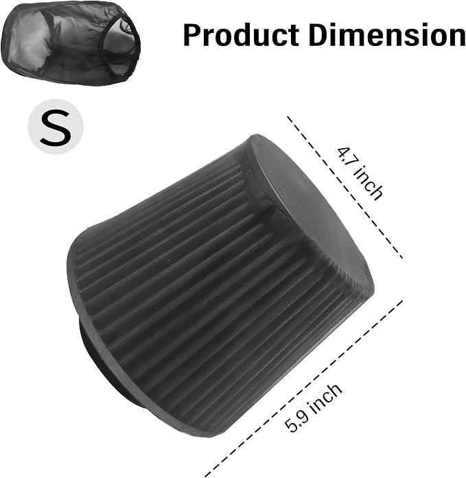Cold Air Intake Filter Cover, Thickened Dustproof Air Filter Cover Provides - Image 2