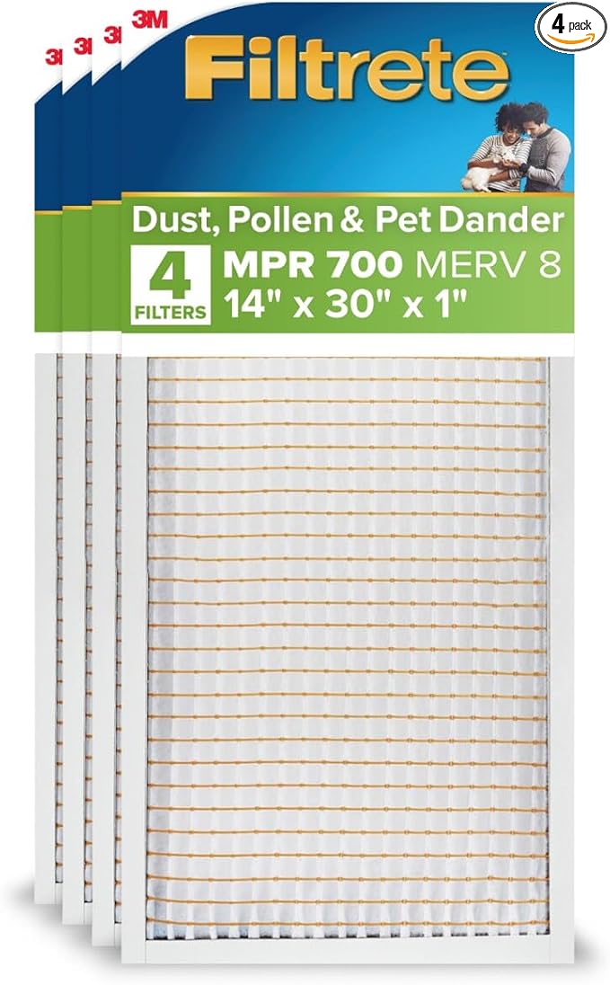 Filtrete 14x30x1 AC Furnace Air Filter, MERV 8, MPR 700, Tough on Pollen by Filtrete