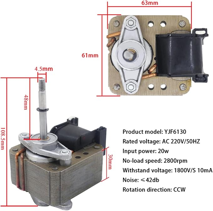 220v 2800 Rpm Shaded Pole Motor Air Purifier Fan Ac Asynchronous Motor Air - Image 5