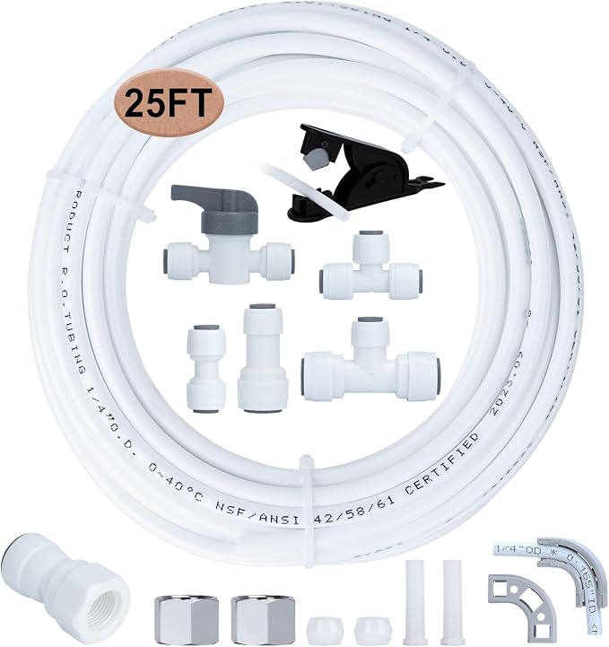 Refrigerator Water Line Kit Connection and 1/4 Compression Ice Maker - Image 8