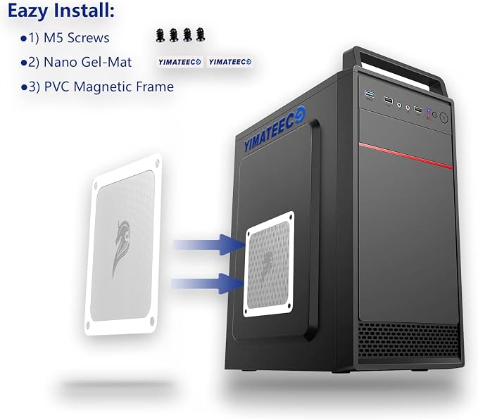 120mm PC Dust Filter Fan Filter Computer Fan Grills Dust Mesh Magnetic Frame PC - Image 3