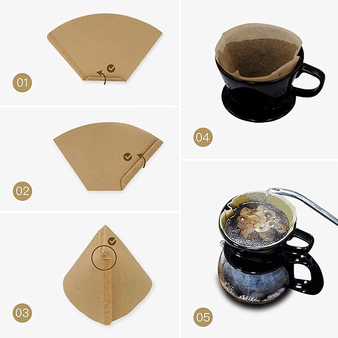 #4 Cone Coffee Filter 8-12 Cup, No Blowout, Disposable - Image 4