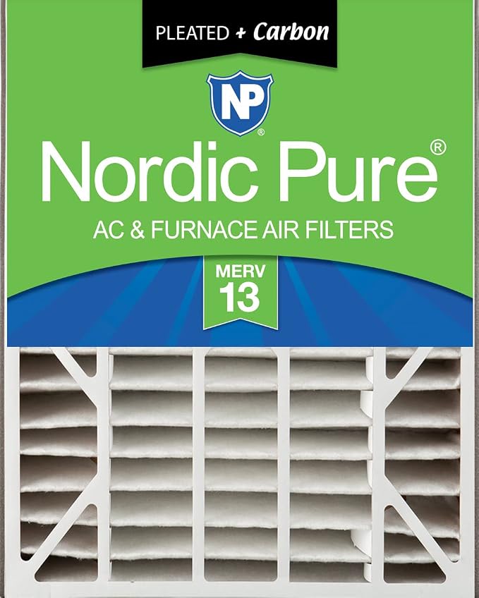 Nordic Pure 20x25x5 Air Bear AC Filter Replacement MERV 13 Plus Carbon 1 Pack by NordicPure
