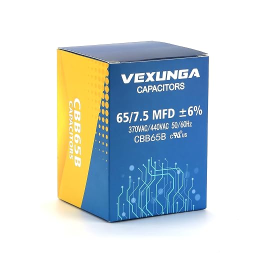 VEXUNGA 65/7.5 uF 65+7.5 MFD 370V or 440V Dual Run Start Round A/C Capacitor - Image 5
