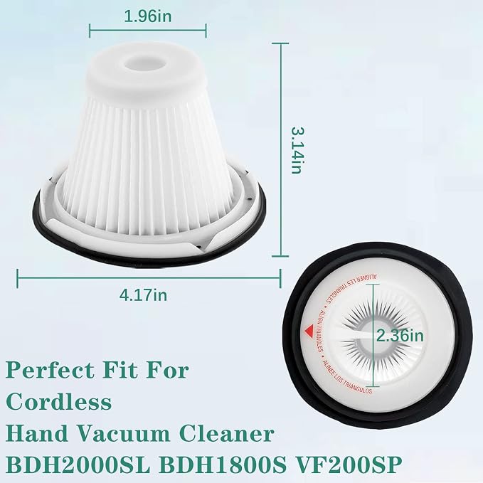 Replacement for BLACK & DECKER Hand Vacuum Filter compatible - Image 4