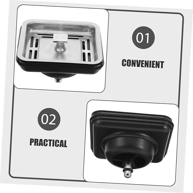 Mipcase 2Pcs Kitchen Sink Drain Strainer and Stopper - Image 3
