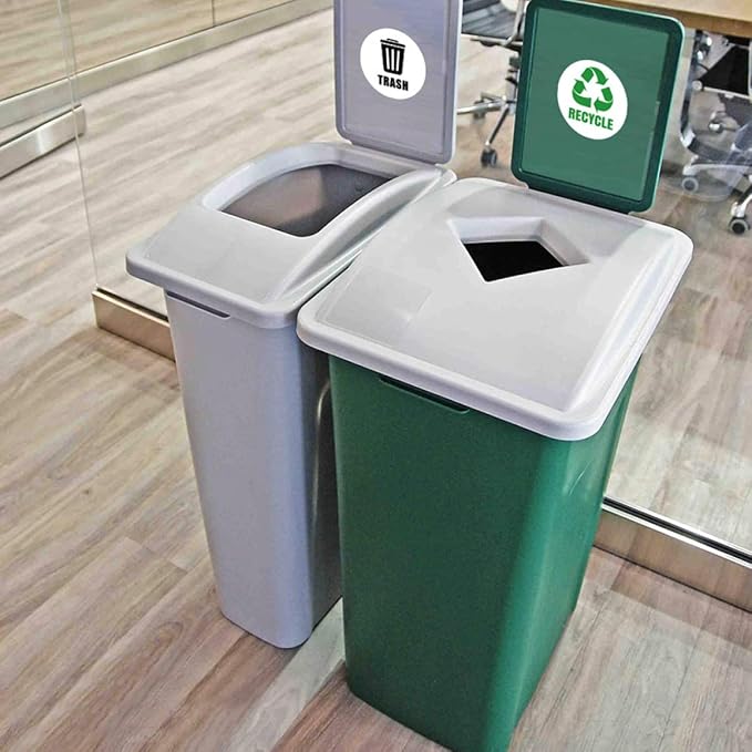 Waste Sorting Decal for Bins Reminding Stickers for Kitchen Garbage Can Labels - Image 6