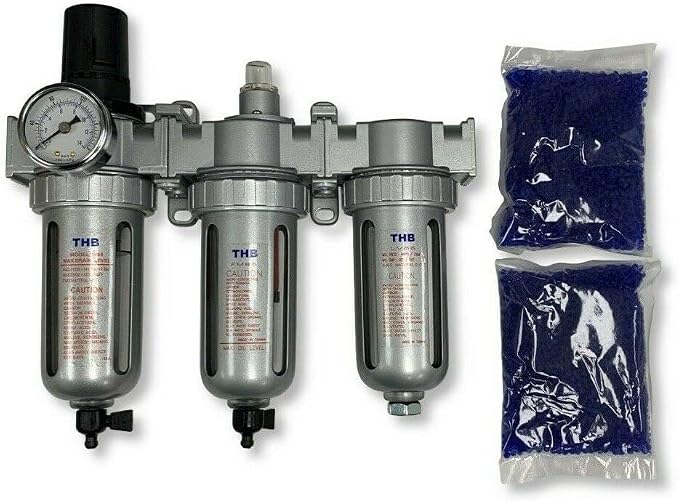 3/8" COMPRESSED AIR FILTER REGULATOR/DESICCANT DRYER/COALESCING FILTER - Image 2