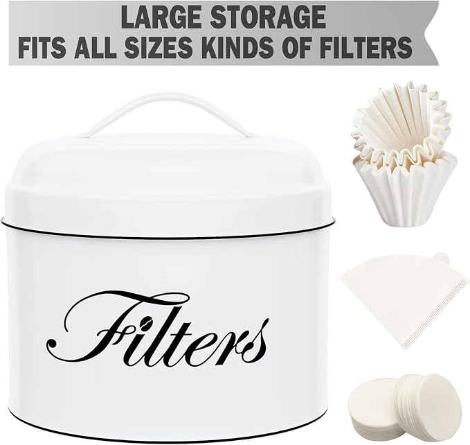 Coffee Filter Holder, Round CoffeeFilter Container - Image 4