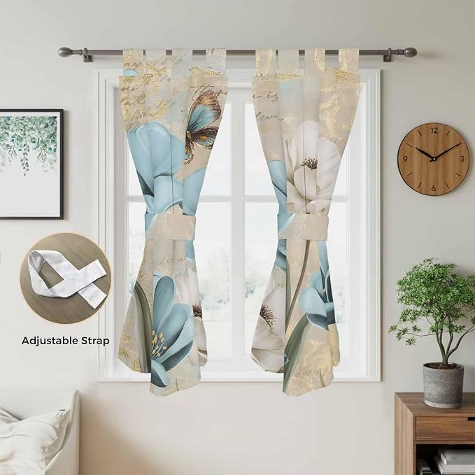 Spring Flowers Living Room Curtains 84 Inch Length, Window Curtains Tab Top - Image 5