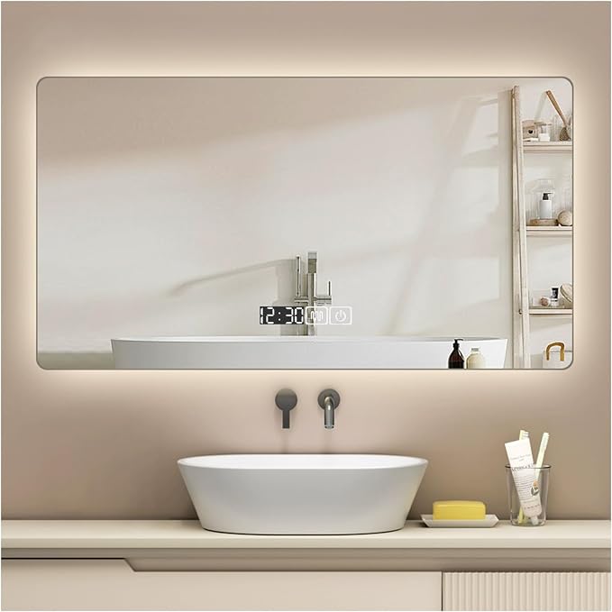 Backlit LED Illuminated Bathroom Mirror by Unknown