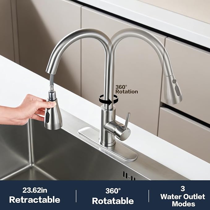 Kitchen Sink Faucet with Pull - Image 2