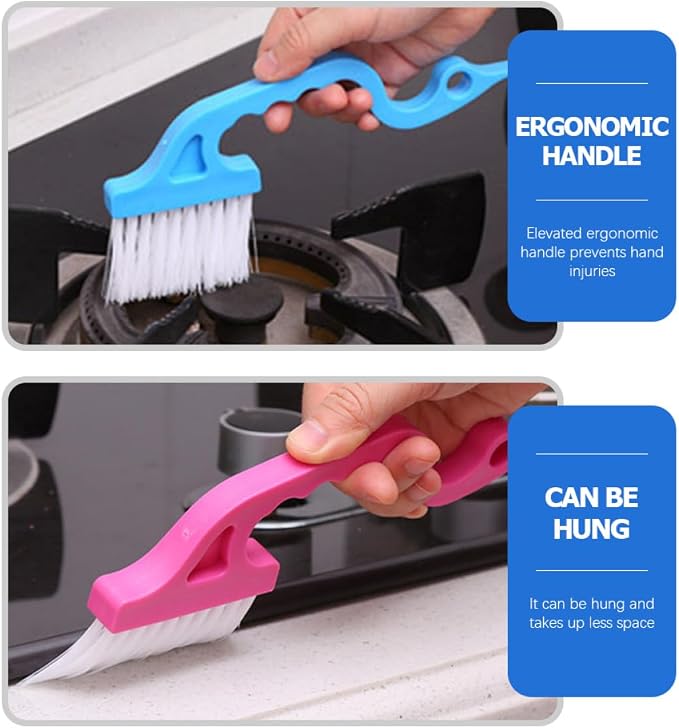 8pcs Window Groove Cleaning Brush Set Wet and Dry Scrubber Brushes - Image 3
