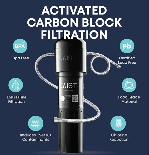 Mist Under Sink Water Filter, 000 Gallon, Bad Taste & Odor, Under Counter Water - Image 4