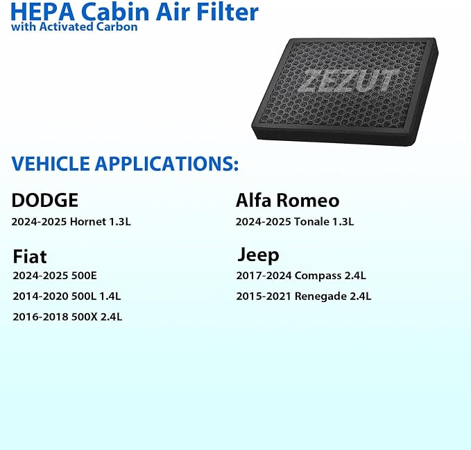 Cabin Air Filter, for Jeep, Dodge & Fiat Models, 2017-2025 Compass, 2015-2023 - Image 2