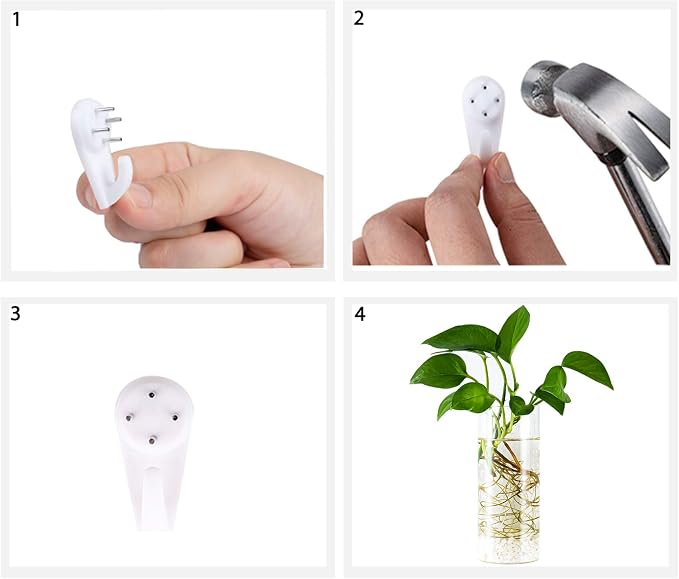 Kingbuy Short Cylinder Wall Planter 4 Pack, air plants, cuttings. Great gift - Image 7
