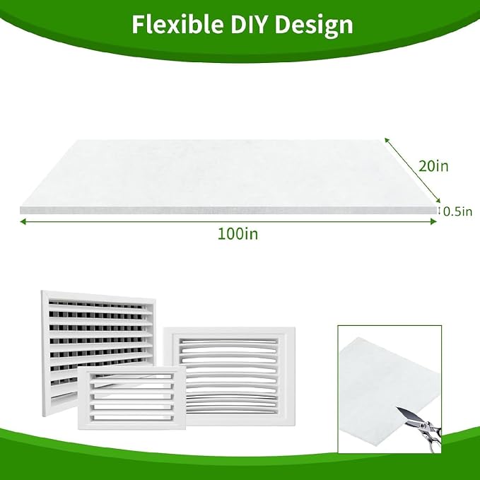 Air Vent Filters 20x100 Inch, Electrostatic Filter Media, Cut-to-Size Air - Image 5