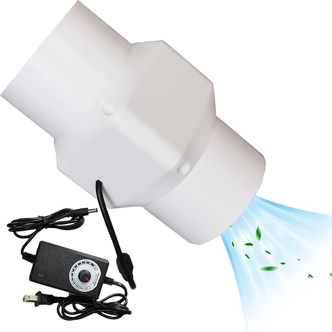 HVAC Exhaust Ventilation Fan 3 Inch 12v Inline Duct Fan Low Noise Speed by Unknown