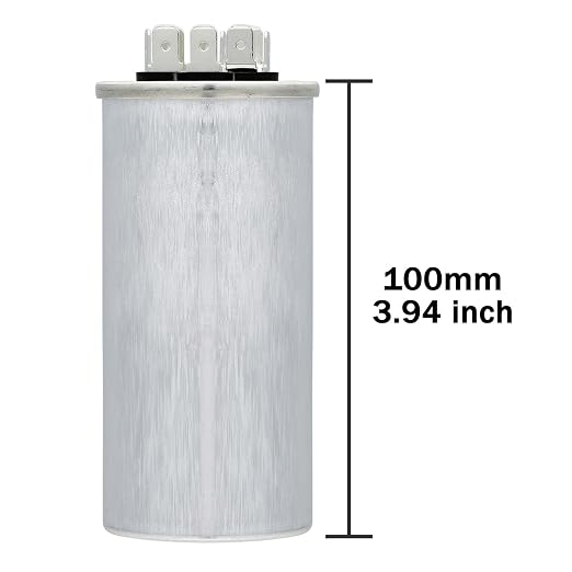 VEXUNGA 35/5uF AC Capacitor 35 5 uF MFD 370/440/450 VAC CBB65B Dual Run Start - Image 2