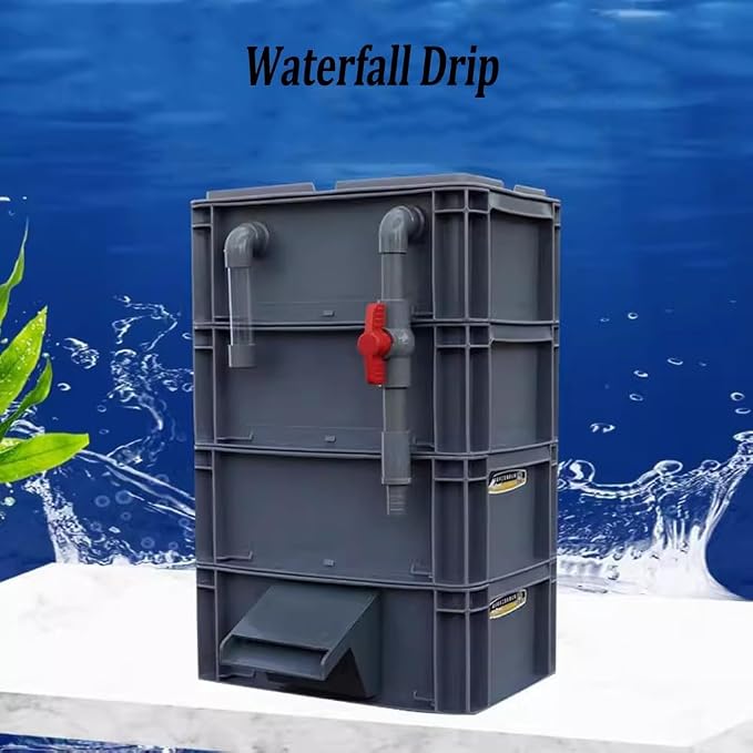 GRRICEPL Fish Tank Filter Box, Waterfall Bio-Filtration Aquarium, Turtle Tank - Image 2