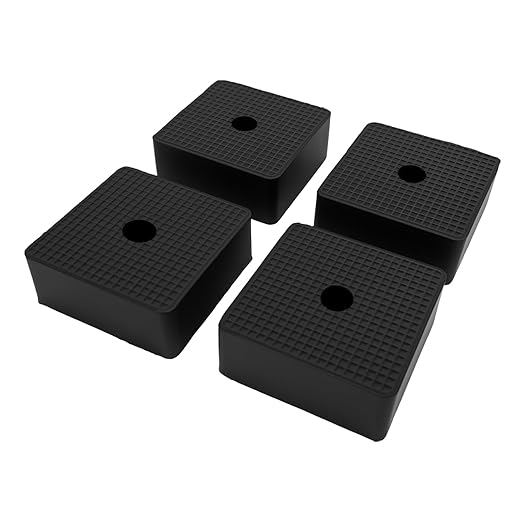 4 Pack- 50×50×20mm Thick Rubber Anti-Vibration Pads, Thick Shock Absorbing Pads by ZhaoZo