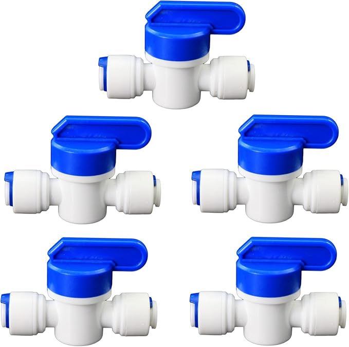 Water purifier globe valve, 1/4 "FPT x 1/4" pipe quick connector, 1/4 inch by Unknown