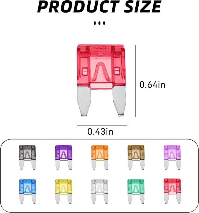 120PCS Mini Car Fuse Assortment Kit, Vehicle Blade Fuse - Image 2