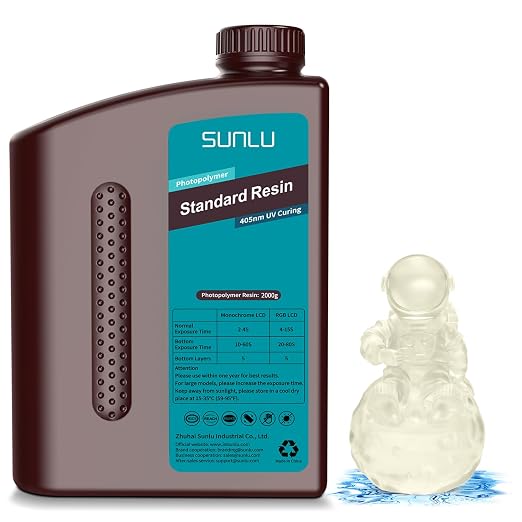 SUNLU 3D Printer Resin 2kg, Fast Curing Standard 3D Resin by SUNLU