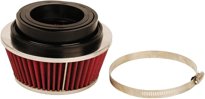 HIFROM 8161 Universal Clamp-On Air Filter Black Small Round Reverse Tapered fit - Image 2