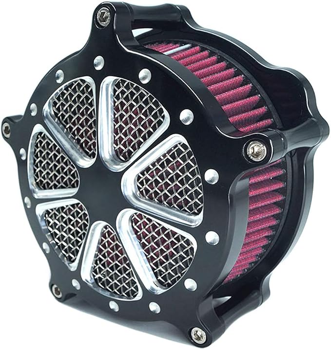 Air Filter Intake Cnc Cut Air Cleaner Venturi Motorcycle Chrome Kit - Image 8