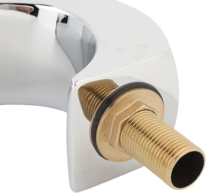 Asixxsix Waterfall Tub Spout, Rounded Curve Wall Mount Tub Filler G1/2 Male Thread Easy Installation Bathroom Tub Faucet Replacement for Spas Massage Bathtubs Regular Bathtubs