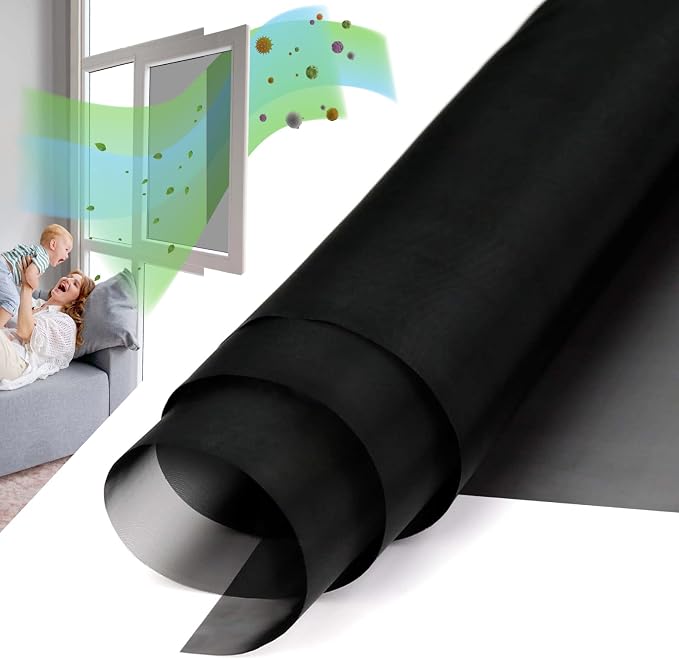 High Density Window Screen Roll, Pollen Filtering Window Screen Replacement by HOMWMPA