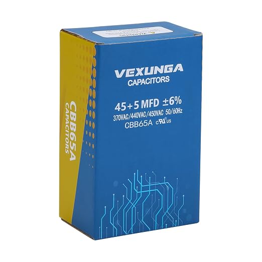 VEXUNGA 45/5 uF 45+5 MFD 370V 440V 450V Oval Dual Run Start AC Capacitor 45 5 - Image 6