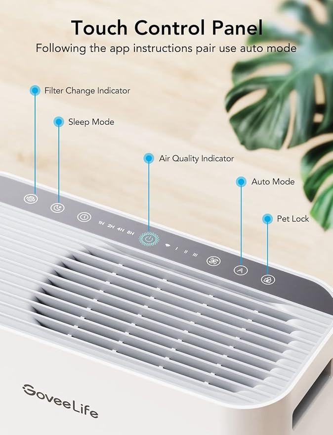 GoveeLife Smart Air Purifiers for Home Large Room, Air Purifiers for Pets - Image 6
