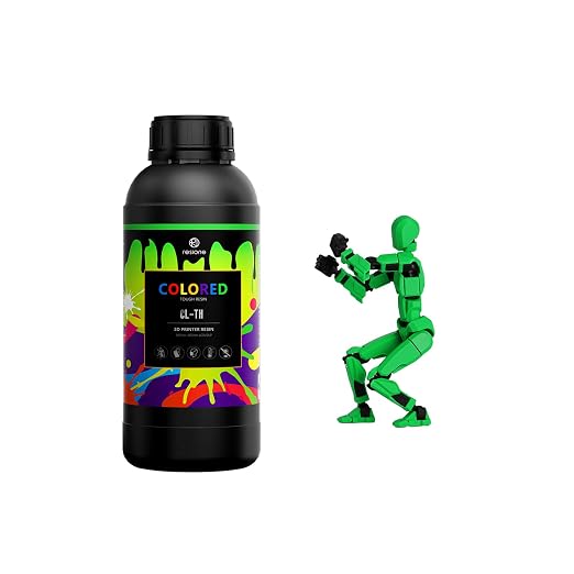 RESIONE CL-TH Tough ABS-Like Color 3D Printer Resin, Highly Saturated & Opaque by resione